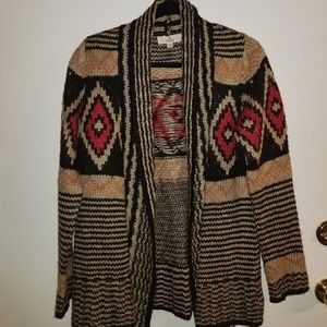 Aztec print cardigan
